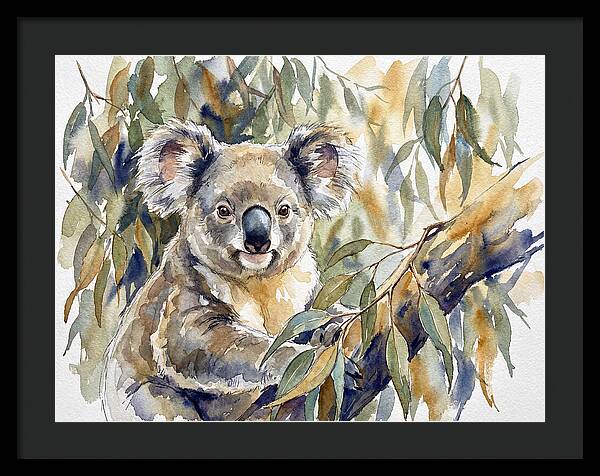 Koala Nestled In Eucalyptus