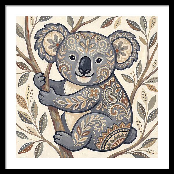 Koala With Intricate Patterns
