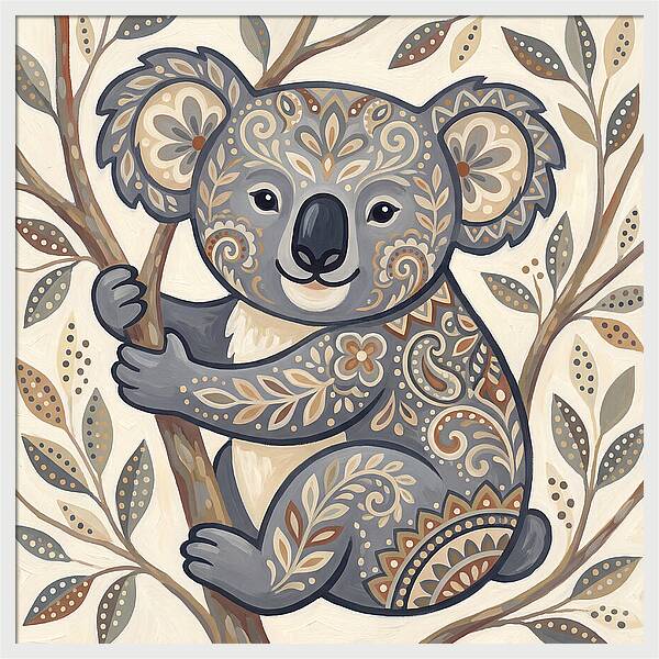 Koala With Intricate Patterns