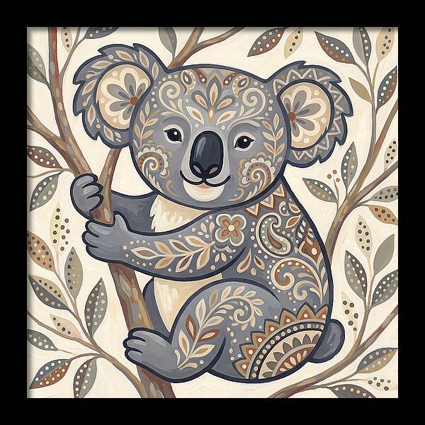 Koala With Intricate Patterns
