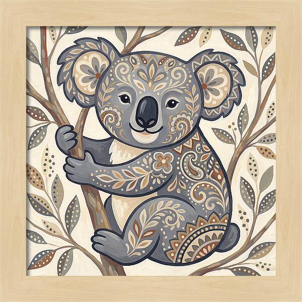 Koala With Intricate Patterns