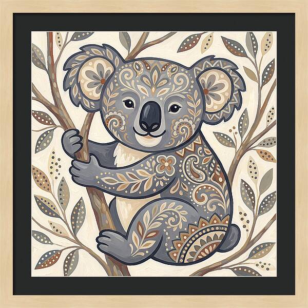 Koala With Intricate Patterns