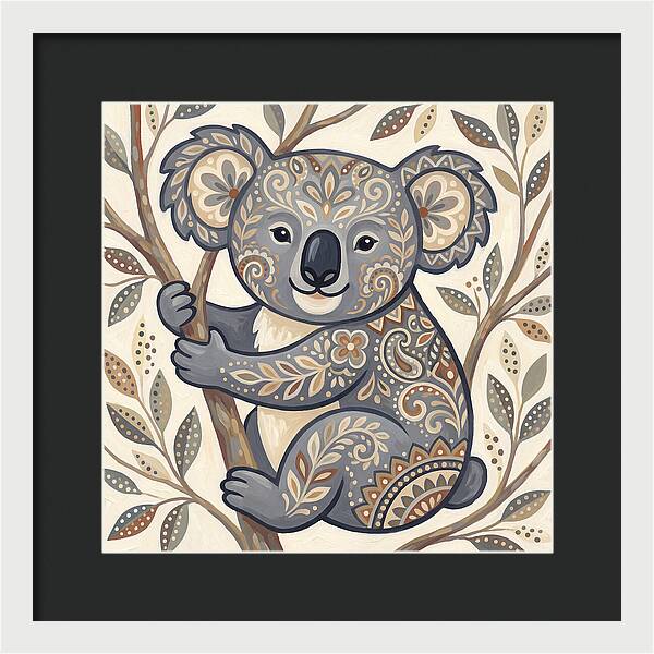 Koala With Intricate Patterns