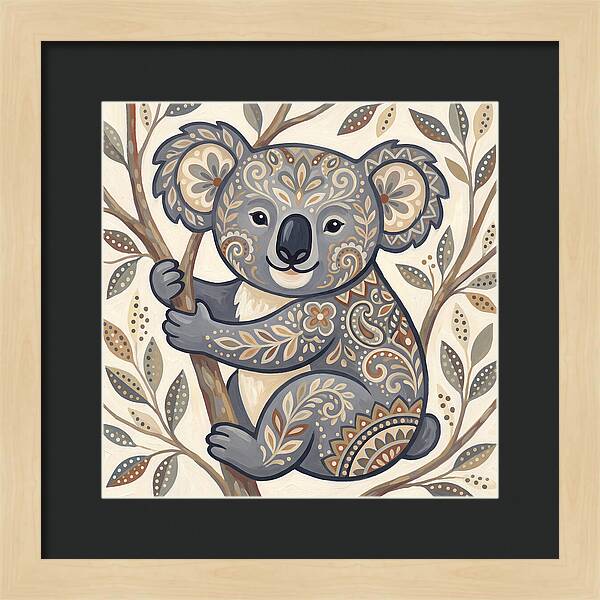 Koala With Intricate Patterns