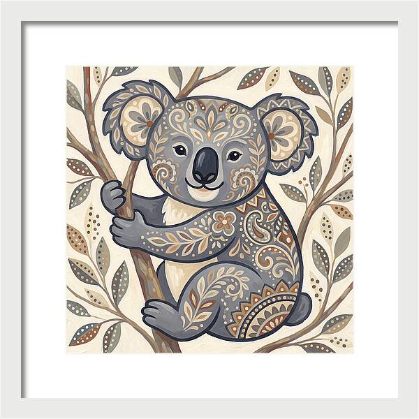Koala With Intricate Patterns