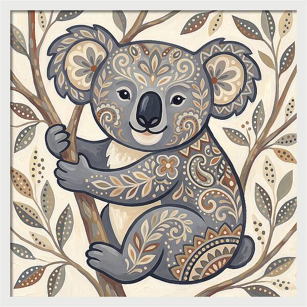 Koala With Intricate Patterns