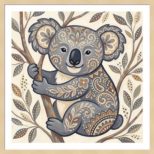 Koala With Intricate Patterns