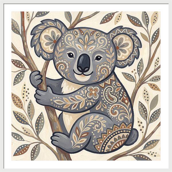 Koala With Intricate Patterns