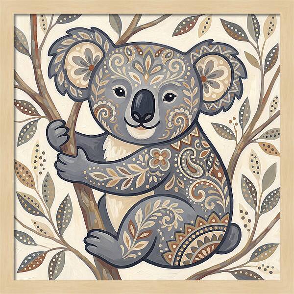 Koala With Intricate Patterns
