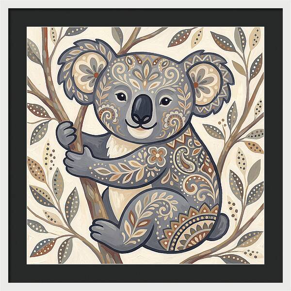 Koala With Intricate Patterns