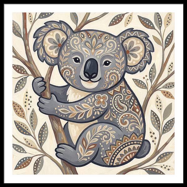 Koala With Intricate Patterns