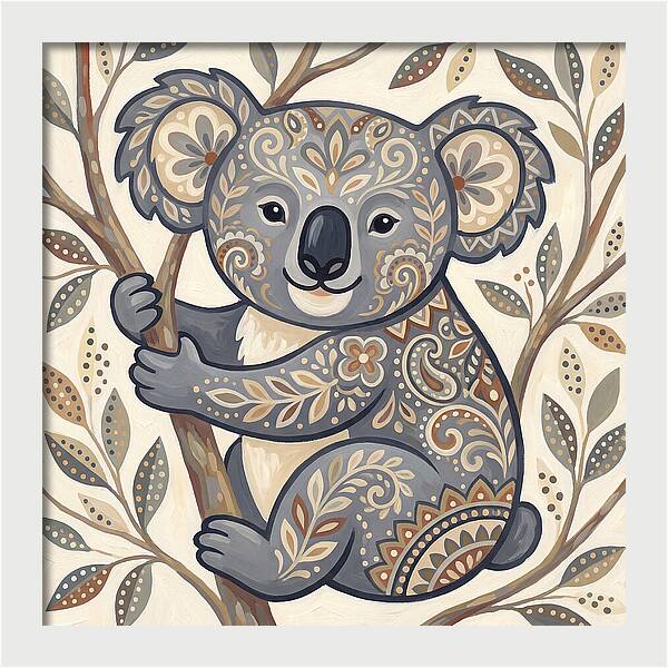 Koala With Intricate Patterns