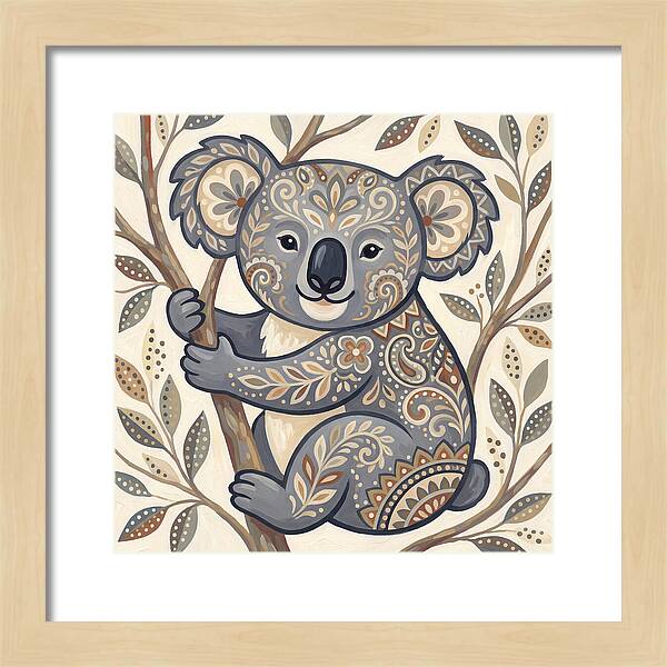 Koala With Intricate Patterns