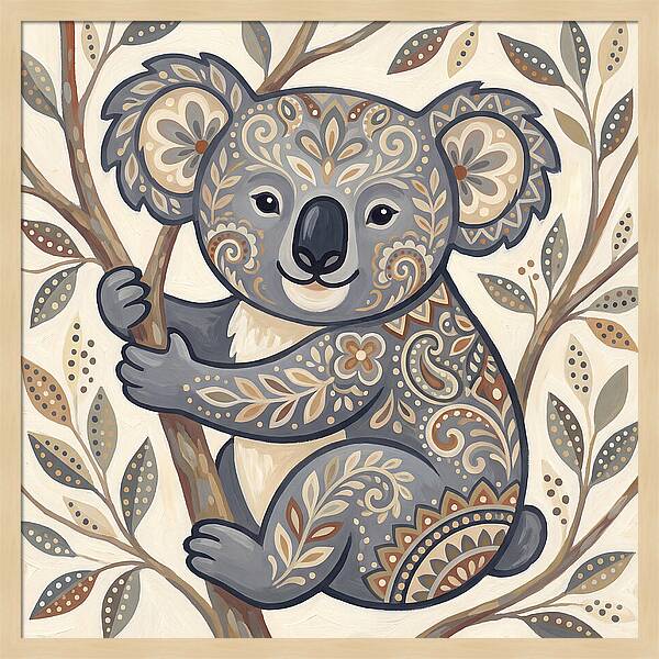 Koala With Intricate Patterns