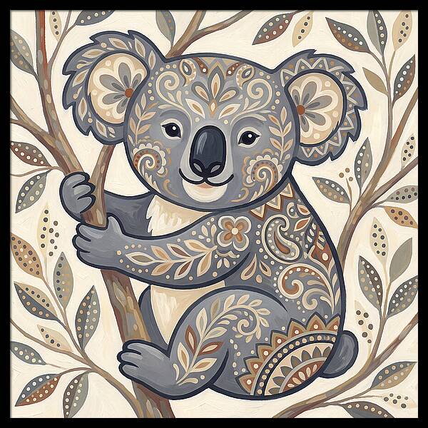 Koala With Intricate Patterns