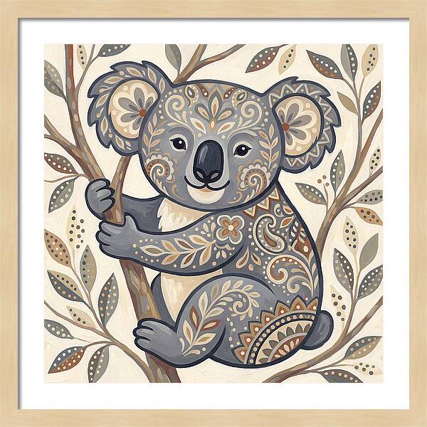 Koala With Intricate Patterns