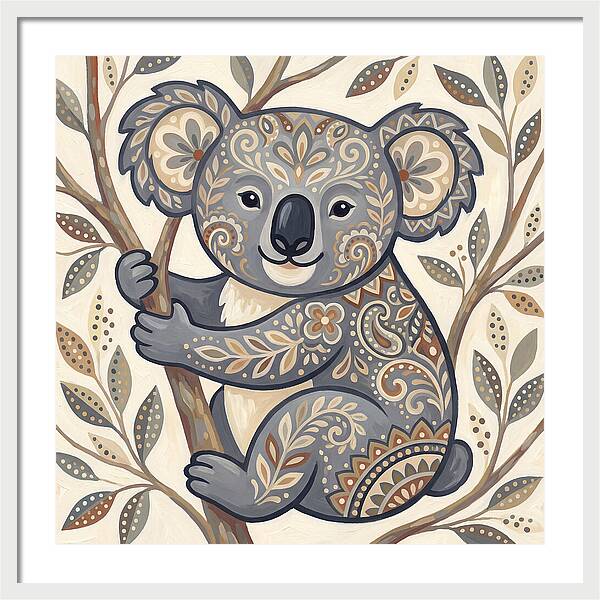Koala With Intricate Patterns