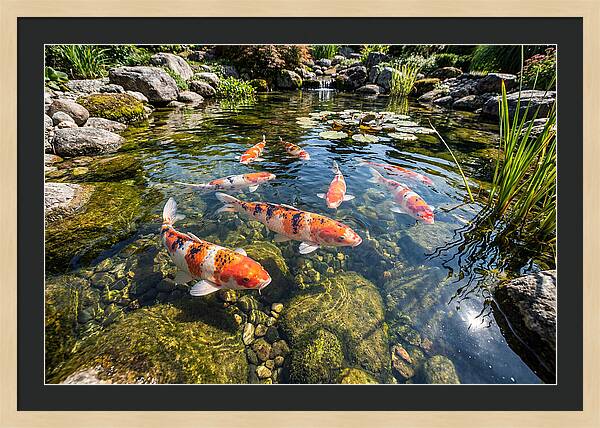 Koi Fish Swimming Gracefully