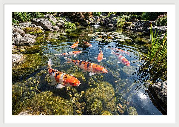 Koi Fish Swimming Gracefully