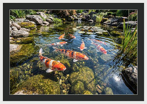 Koi Fish Swimming Gracefully