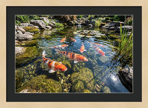 Koi Fish Swimming Gracefully