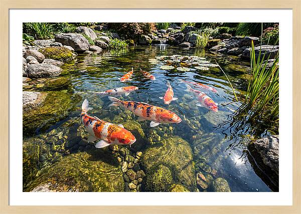 Koi Fish Swimming Gracefully