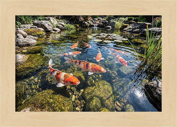 Koi Fish Swimming Gracefully