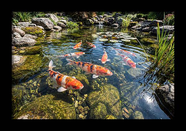 Koi Fish Swimming Gracefully