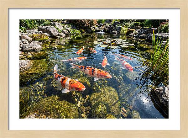 Koi Fish Swimming Gracefully