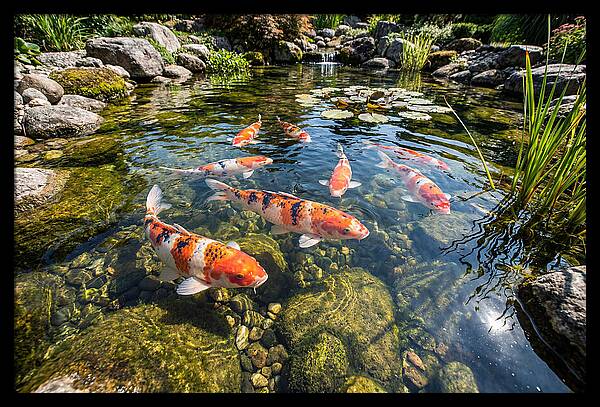 Koi Fish Swimming Gracefully