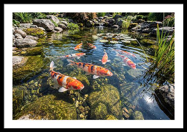 Koi Fish Swimming Gracefully