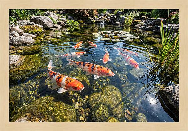 Koi Fish Swimming Gracefully