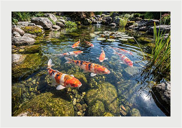 Koi Fish Swimming Gracefully