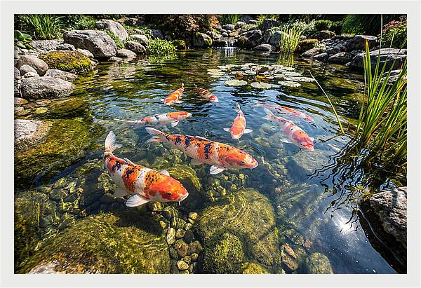 Koi Fish Swimming Gracefully