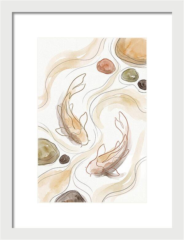 Koi Fish Swimming Gracefully