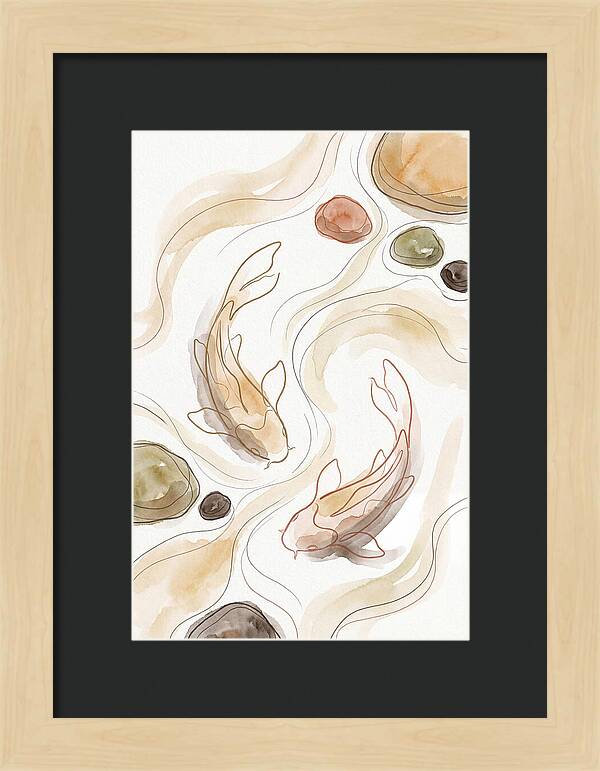 Koi Fish Swimming Gracefully