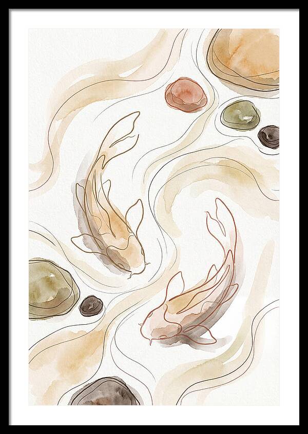 Koi Fish Swimming Gracefully