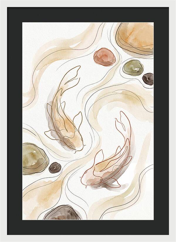 Koi Fish Swimming Gracefully
