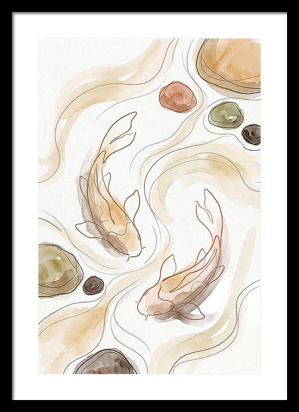 Koi Fish Swimming Gracefully