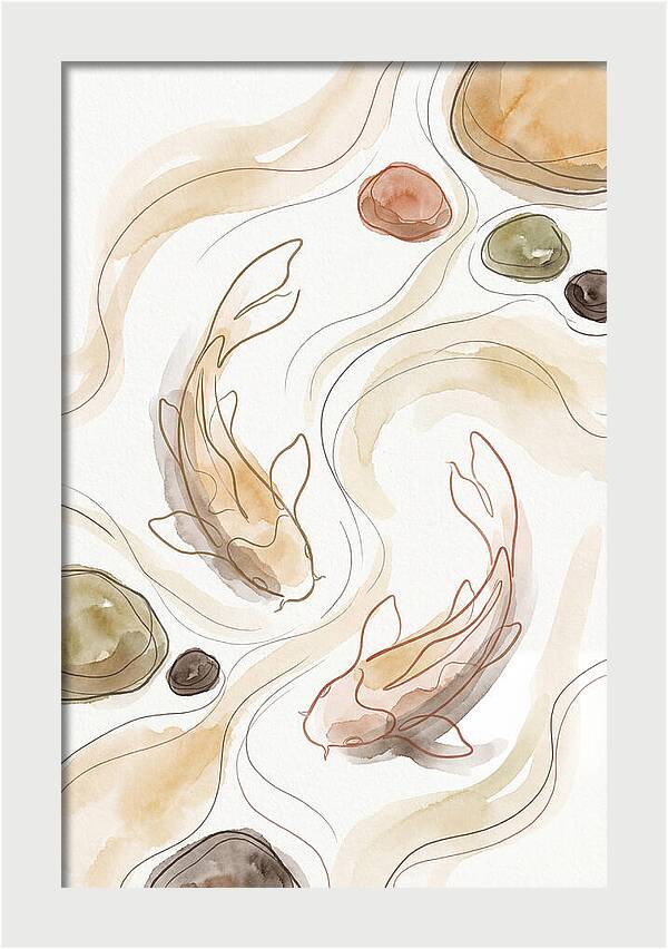 Koi Fish Swimming Gracefully