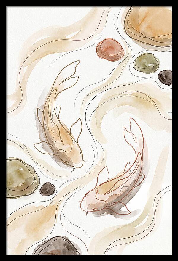 Koi Fish Swimming Gracefully