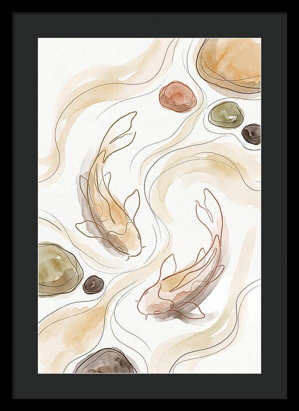 Koi Fish Swimming Gracefully