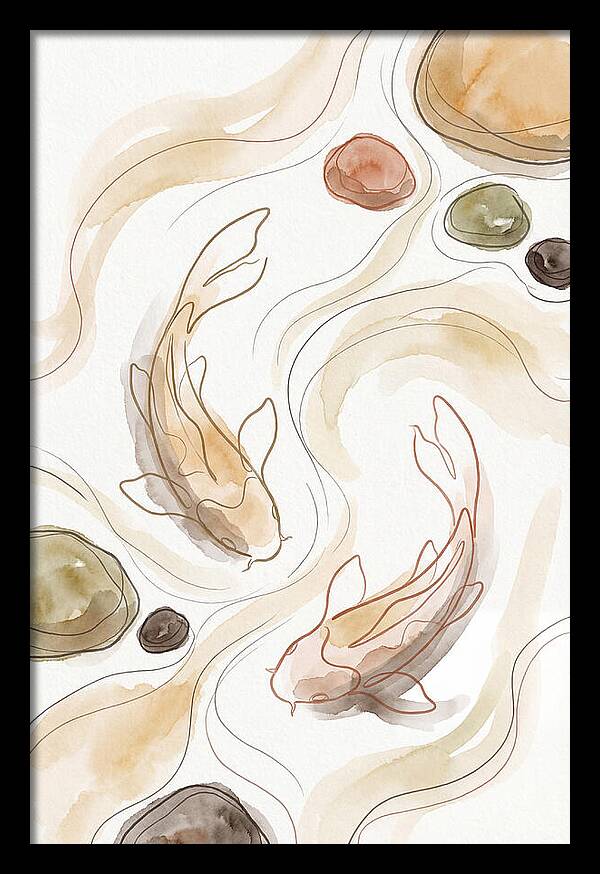 Koi Fish Swimming Gracefully
