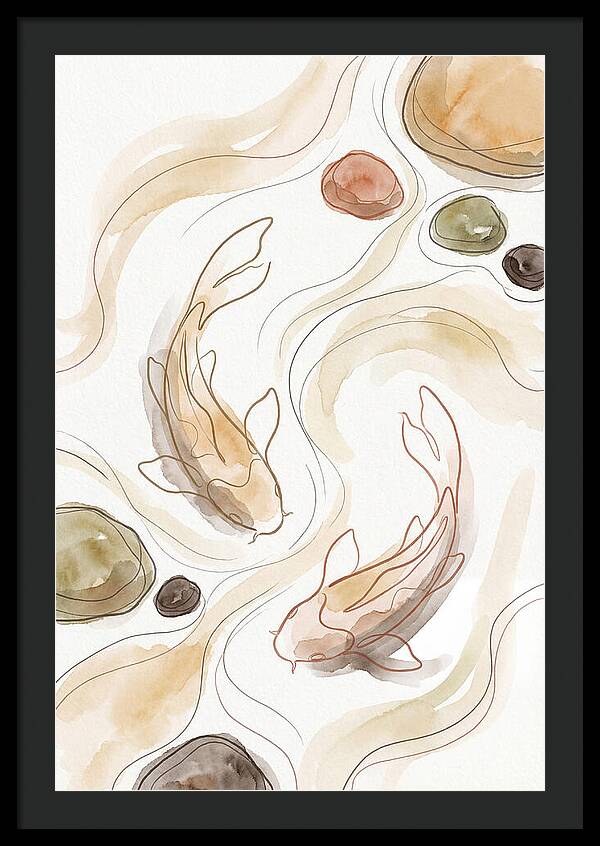 Koi Fish Swimming Gracefully