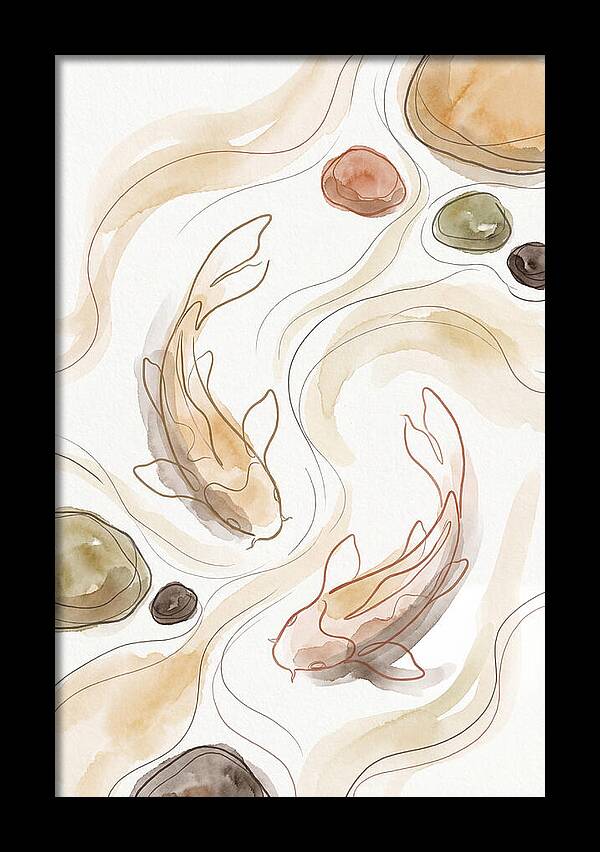 Koi Fish Swimming Gracefully