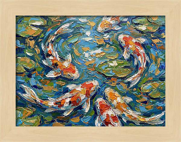 Koi Fish Swimming In Serenity