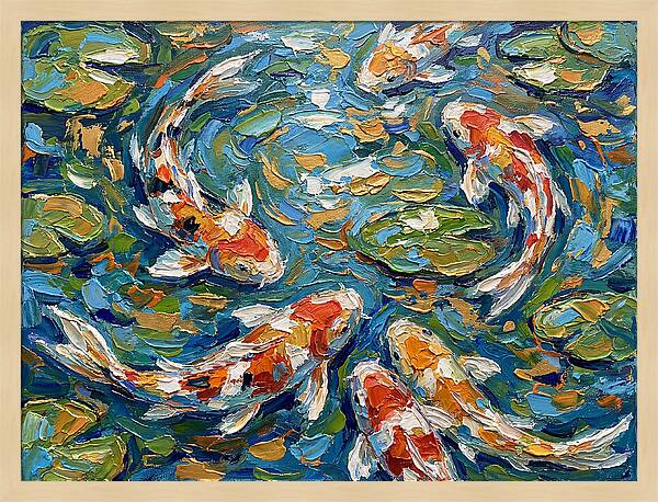 Koi Fish Swimming In Serenity