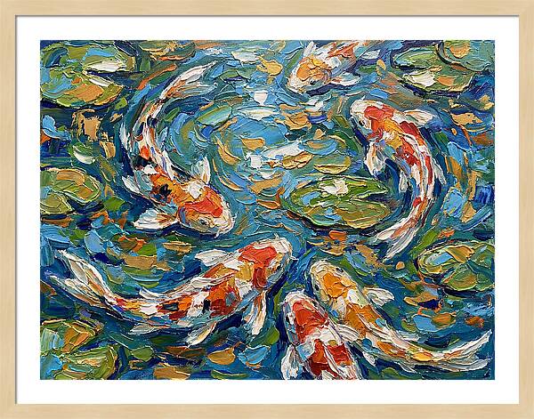 Koi Fish Swimming In Serenity