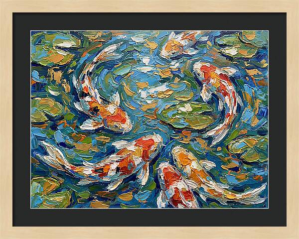 Koi Fish Swimming In Serenity