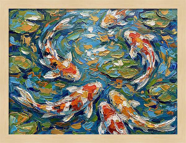 Koi Fish Swimming In Serenity